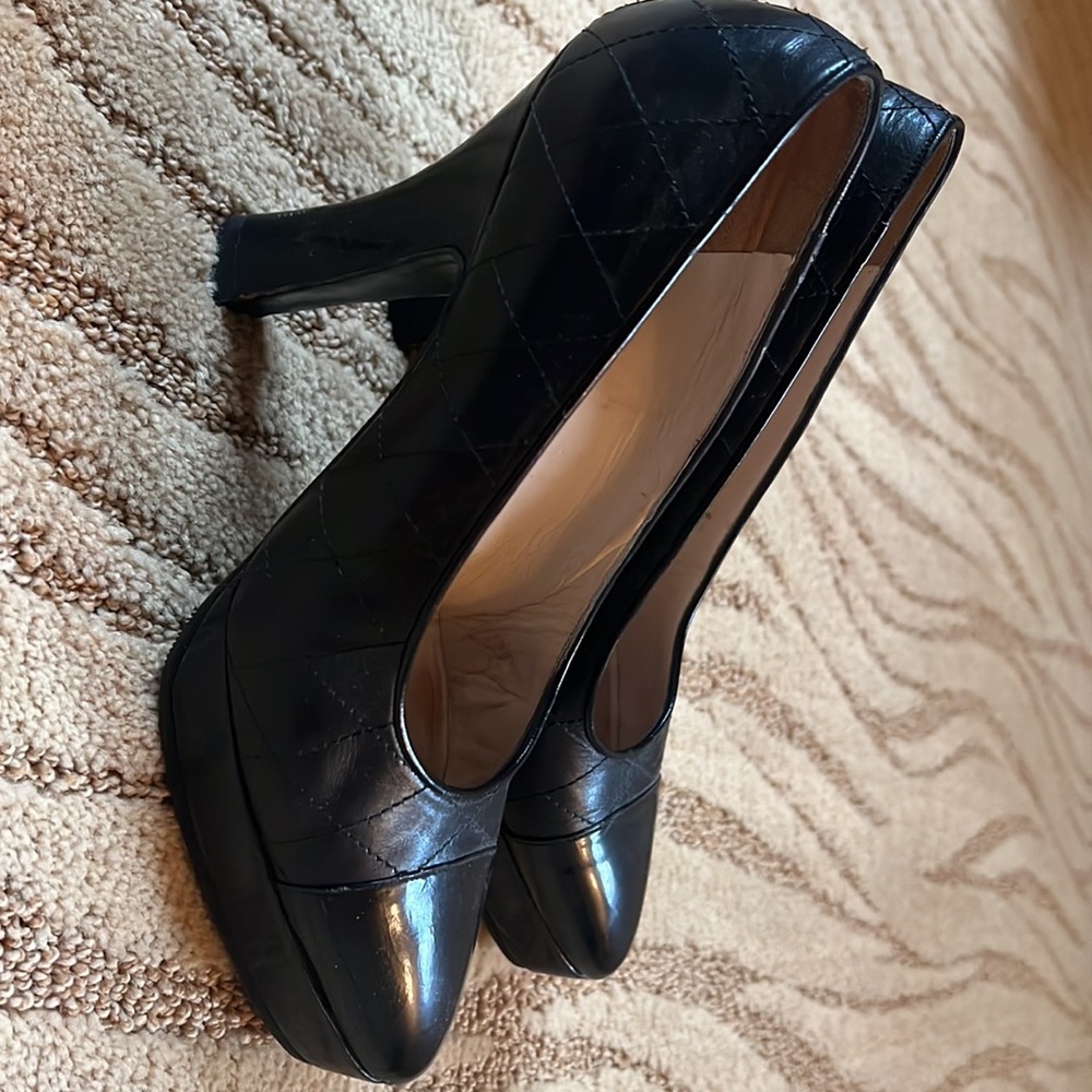 Chanel Quilted Platform Pumps